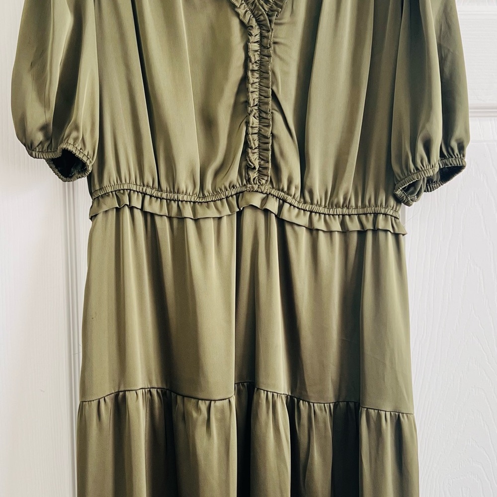 Nanette Lepore Olive Long Sleeve Dress